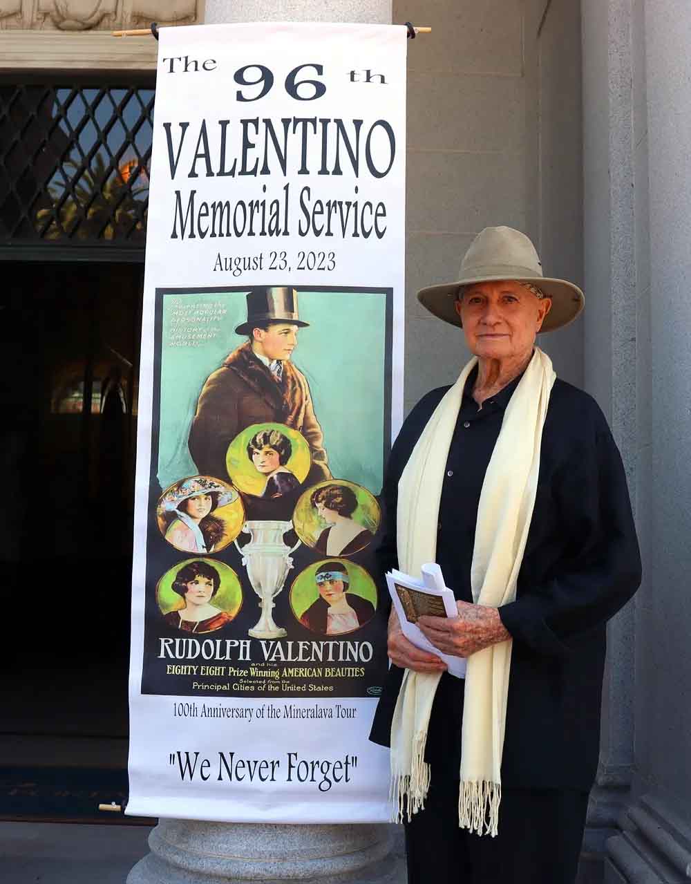 Christopher Riordan at the 96th Annual Rudolph Valentino Memorial Service