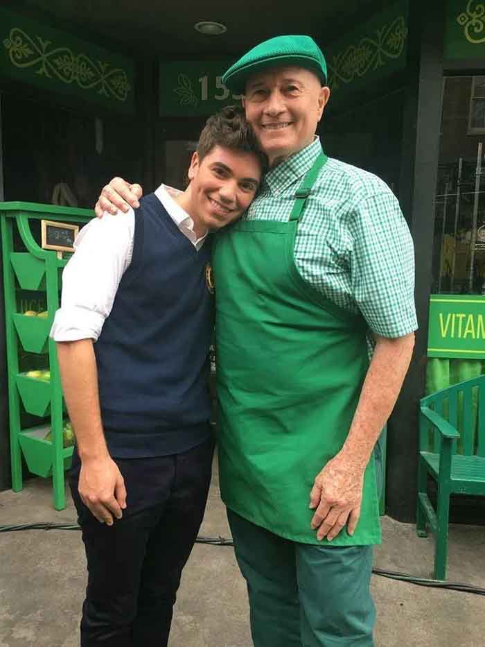 Christopher Riordan with Noah Galvin on the TV series The Real O'Neals.