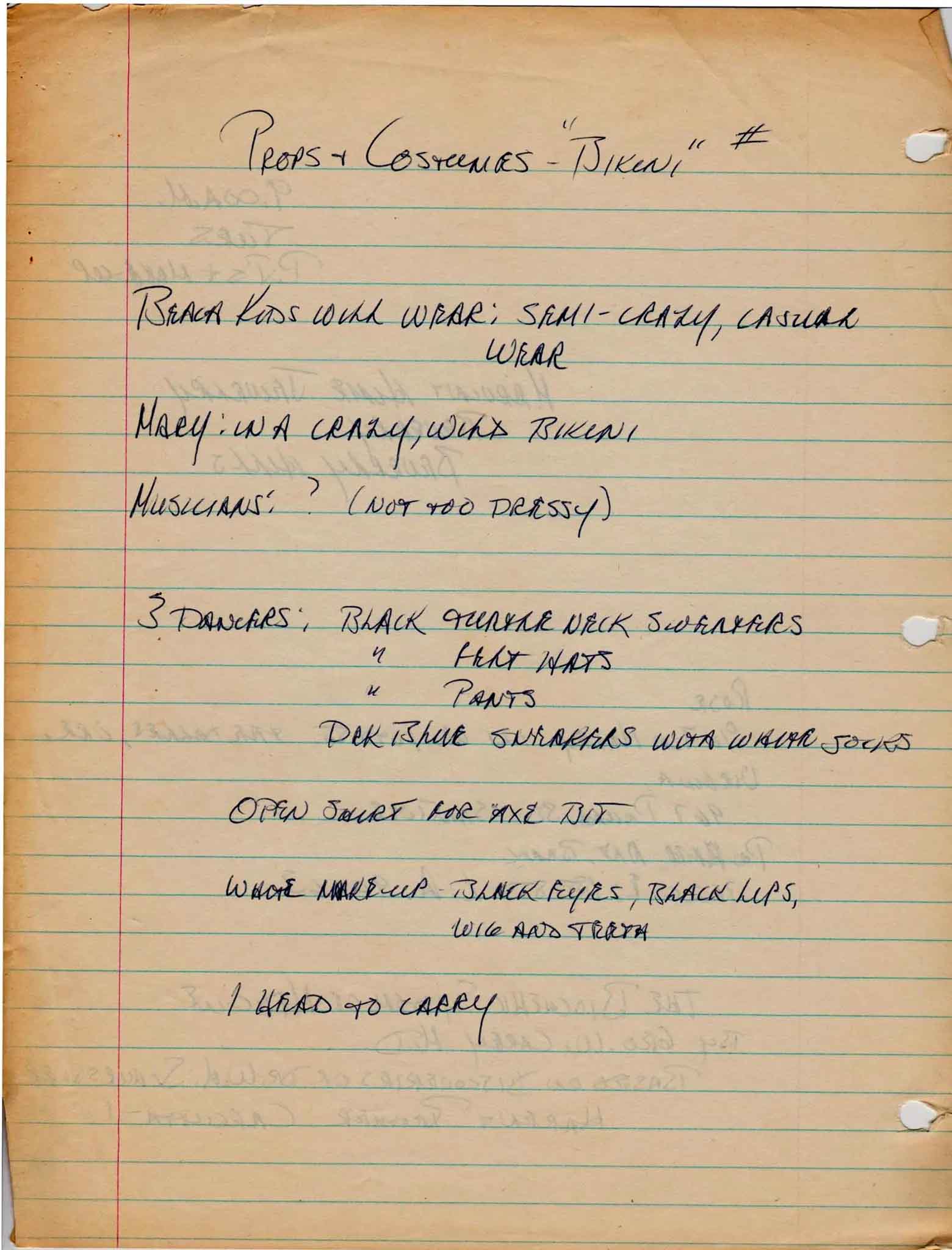 Choreography notes for The Ghost In The Invisible Bikini, page 3
