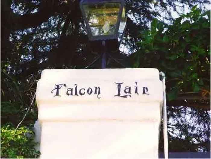 The entrance to Falcon Lair