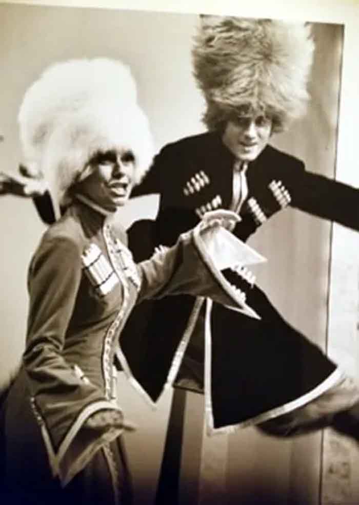 Christopher Riordan and Carol Channing in the TV show An Evening With Carol Channing.