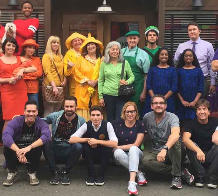 Christopher Riordan, cast and crew of the TV series The Real O'Neals.