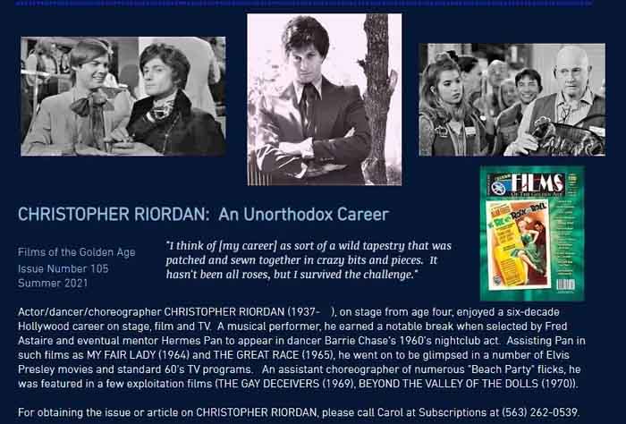 Gary Brumburgh interviews Christopher Riordan.