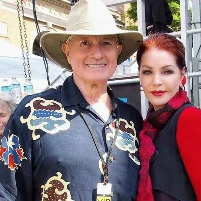 Christopher Riordan with Priscilla Presley