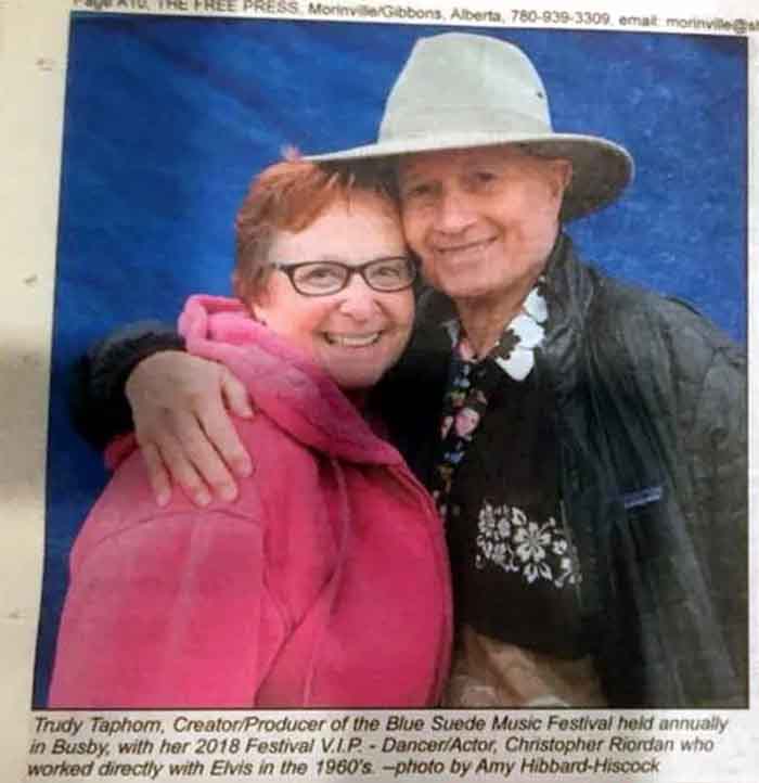 Christopher Riordan with Trudy Taphorn