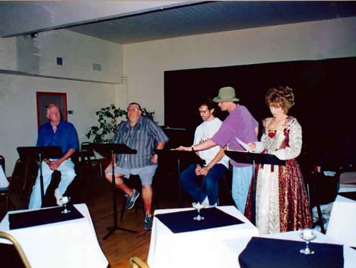 Christopher Riordan rehearses the cast of Don Juan In Hell