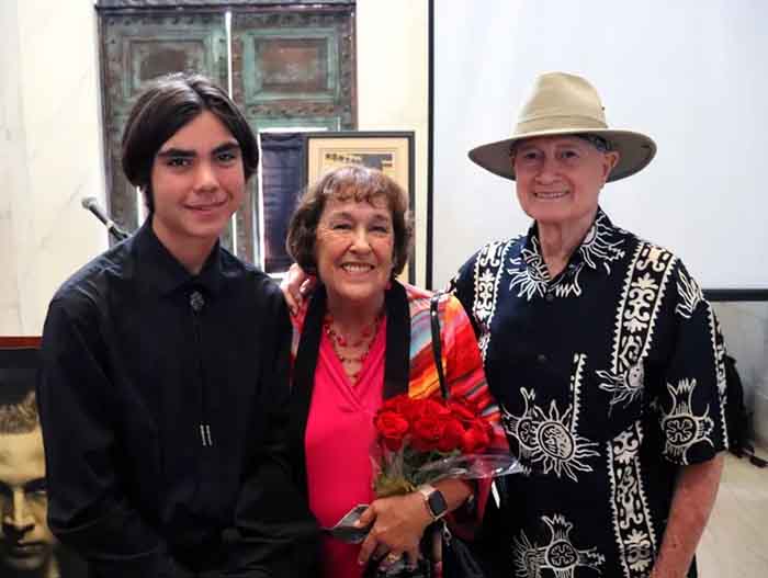 Christopher with Michael Flores and Sylvia Valentino Huber